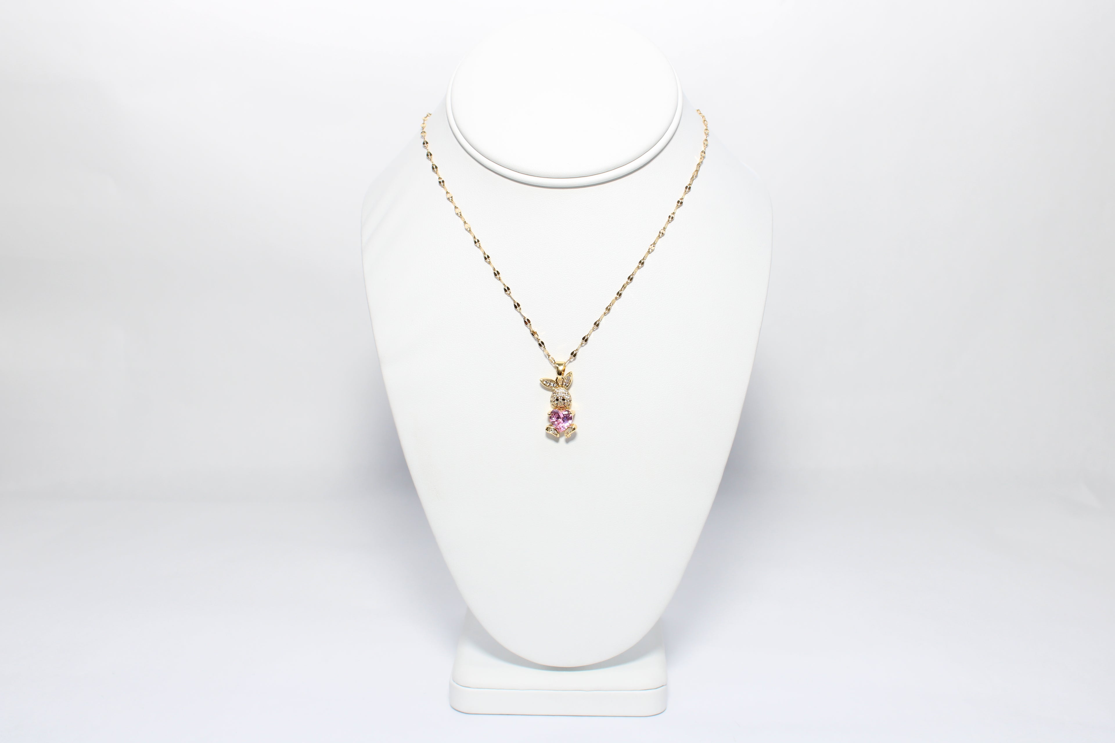 Classic Flow | 18K Gold-Filled Bunny Pendant Necklace | Stainless Steel