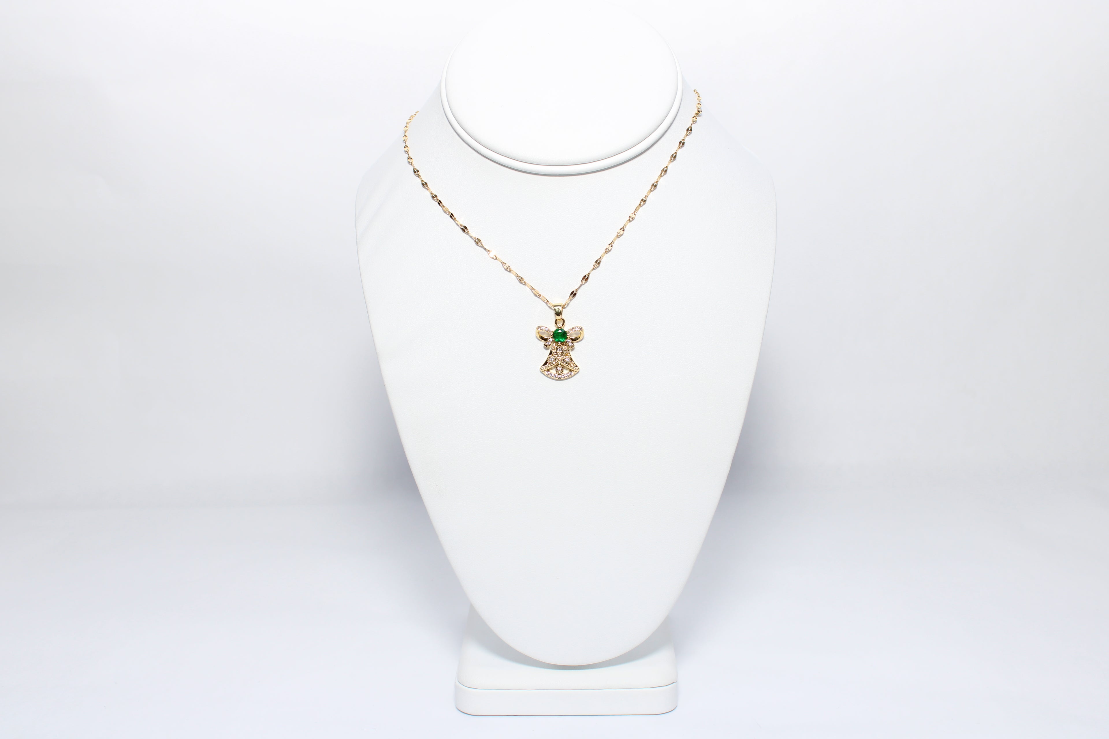 Sacred Flow | 18K Gold-Filled Angel Pendant Necklace | Stainless Steel