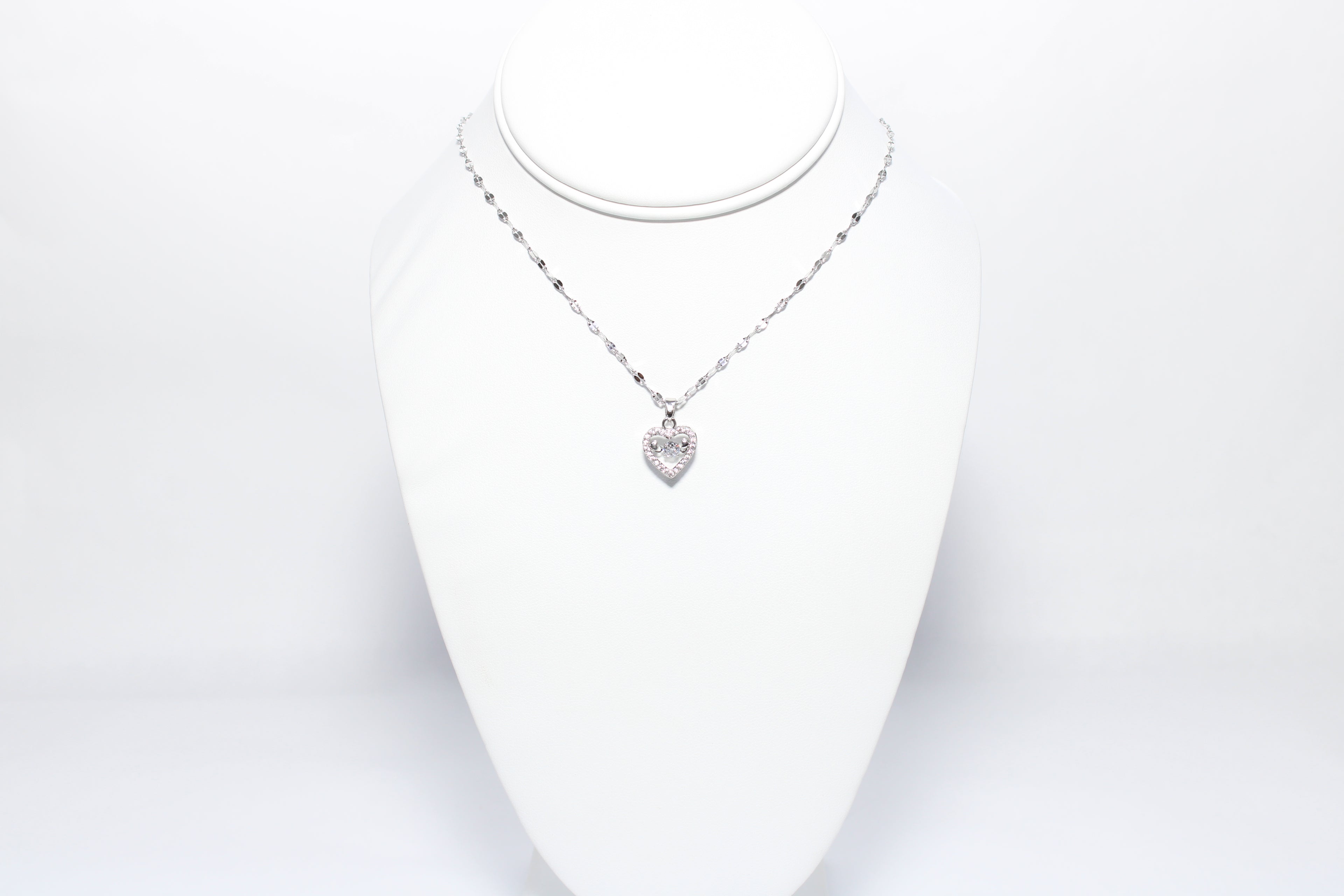 Celestial Echo | 18K Gold-Filled Heart Pendant Necklace | Stainless Steel