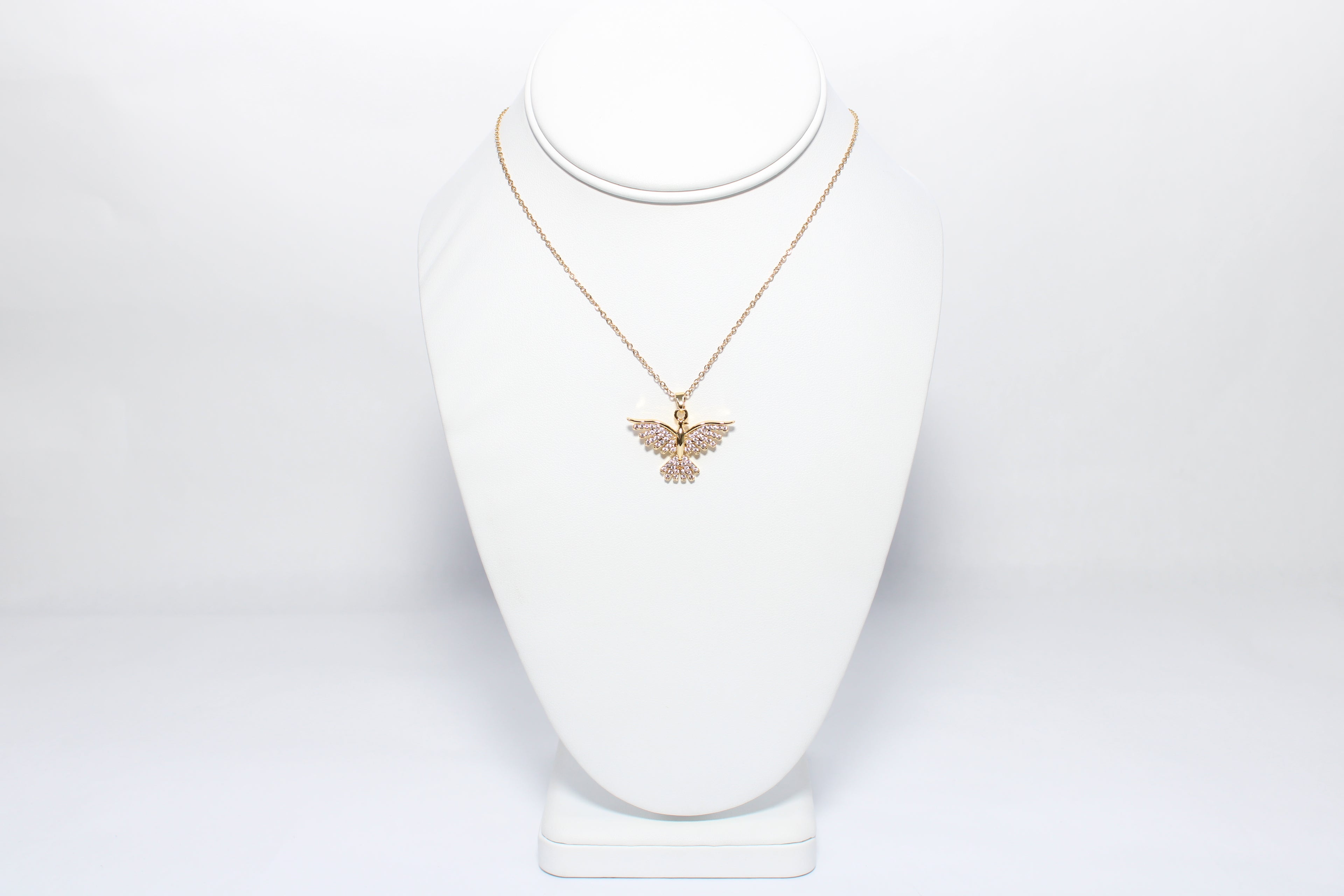 Iridescent Star | 18K Gold-Filled Winged CZ Necklace | Stainless Steel