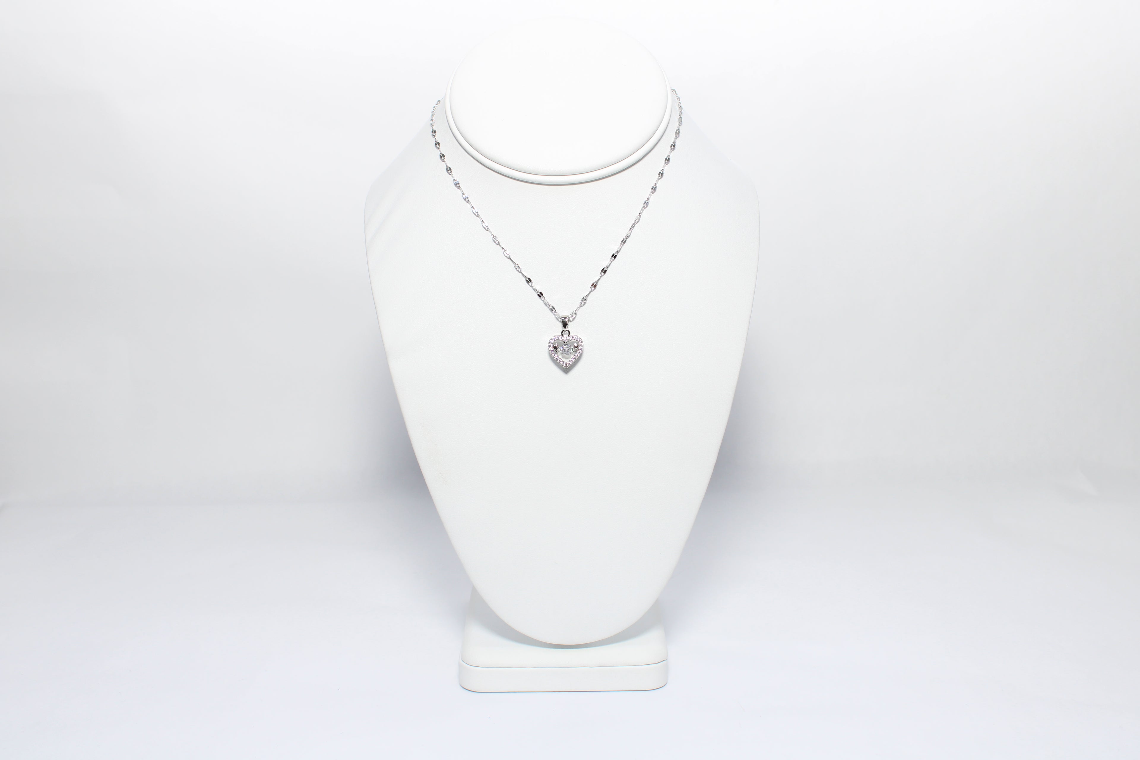 Pure Drop | 18K Gold-Filled Heart CZ Pendant Necklace | Stainless Steel