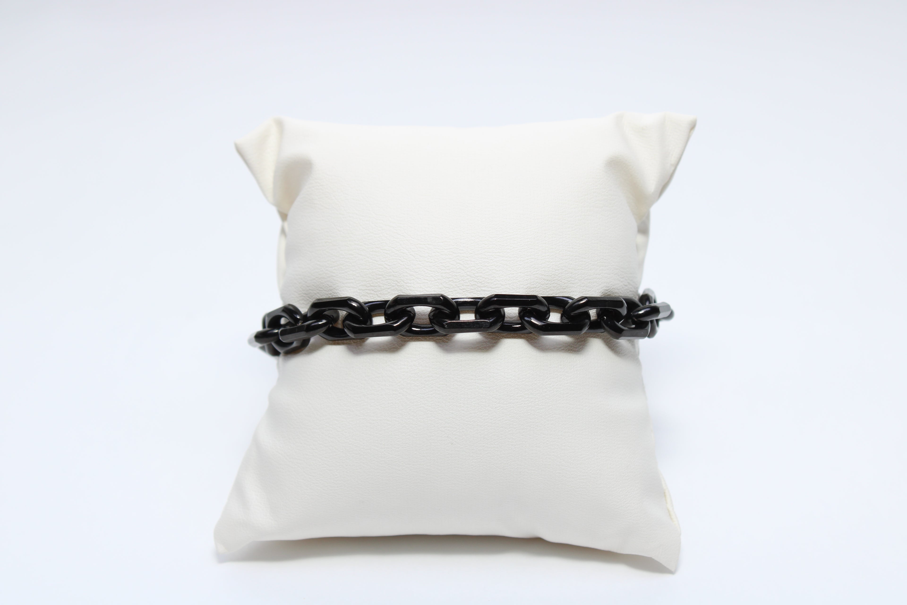 Eternal Ribbon | 18K Gold-Filled Black Stainless Steel Chain Bracelet | Unisex