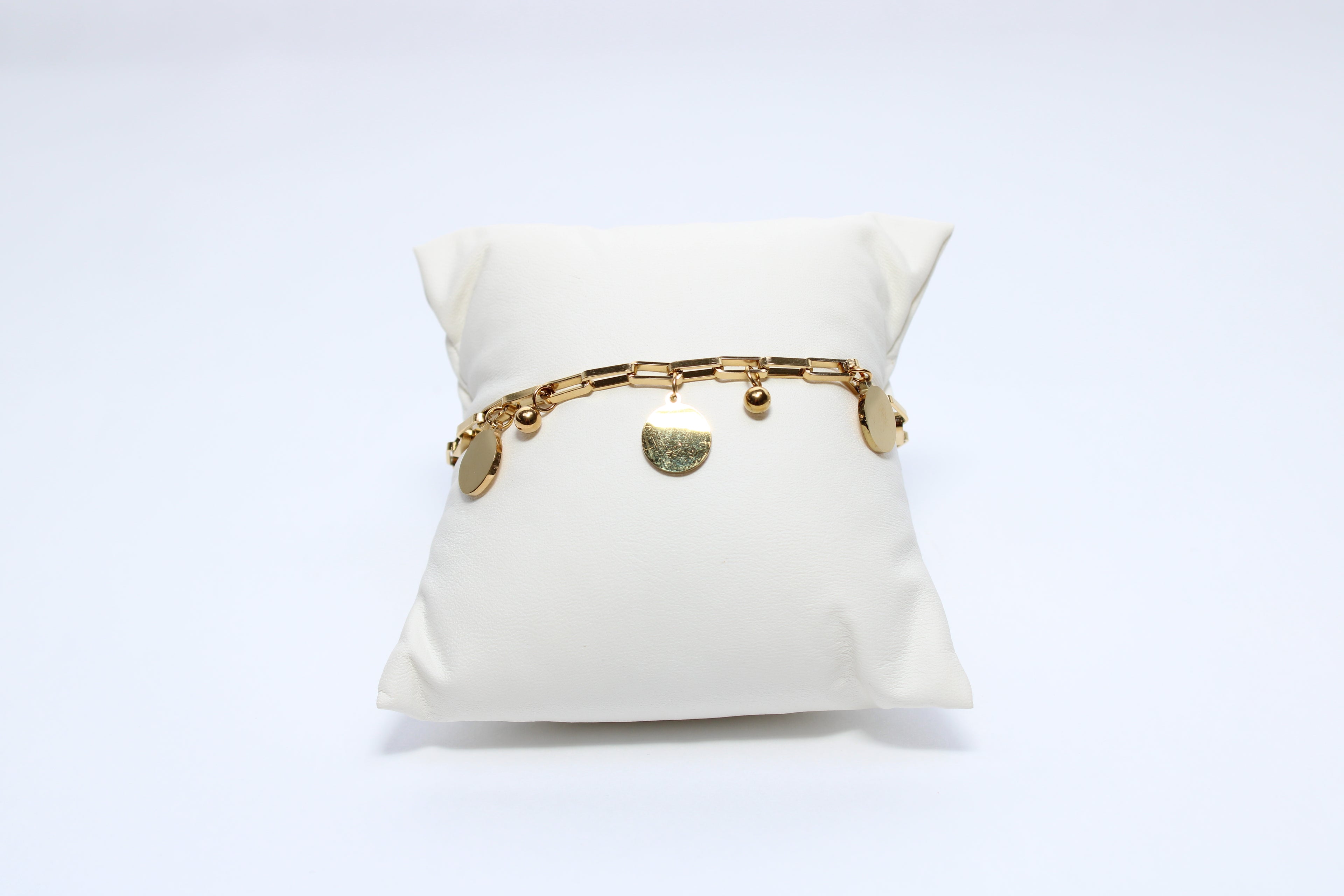 Moonlit Ribbon | 18K Gold-Filled Charm Link Bracelet | Stainless Steel
