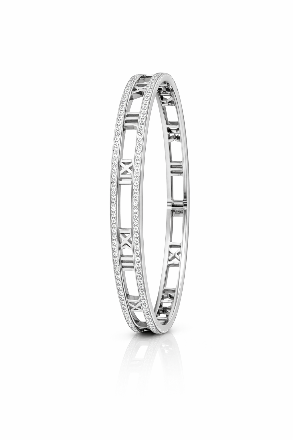 Roman Numeral CZ Double Bangle
