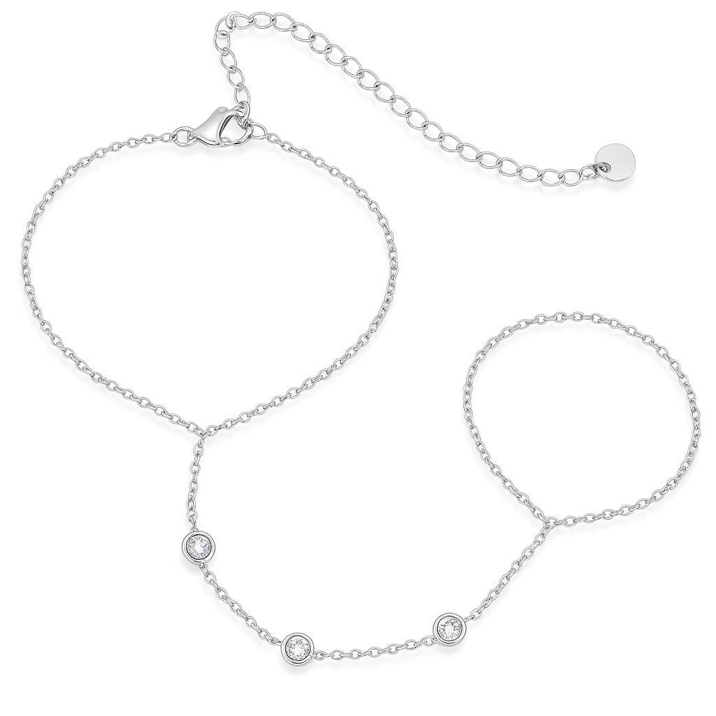 White Gold Filed Hand Chain