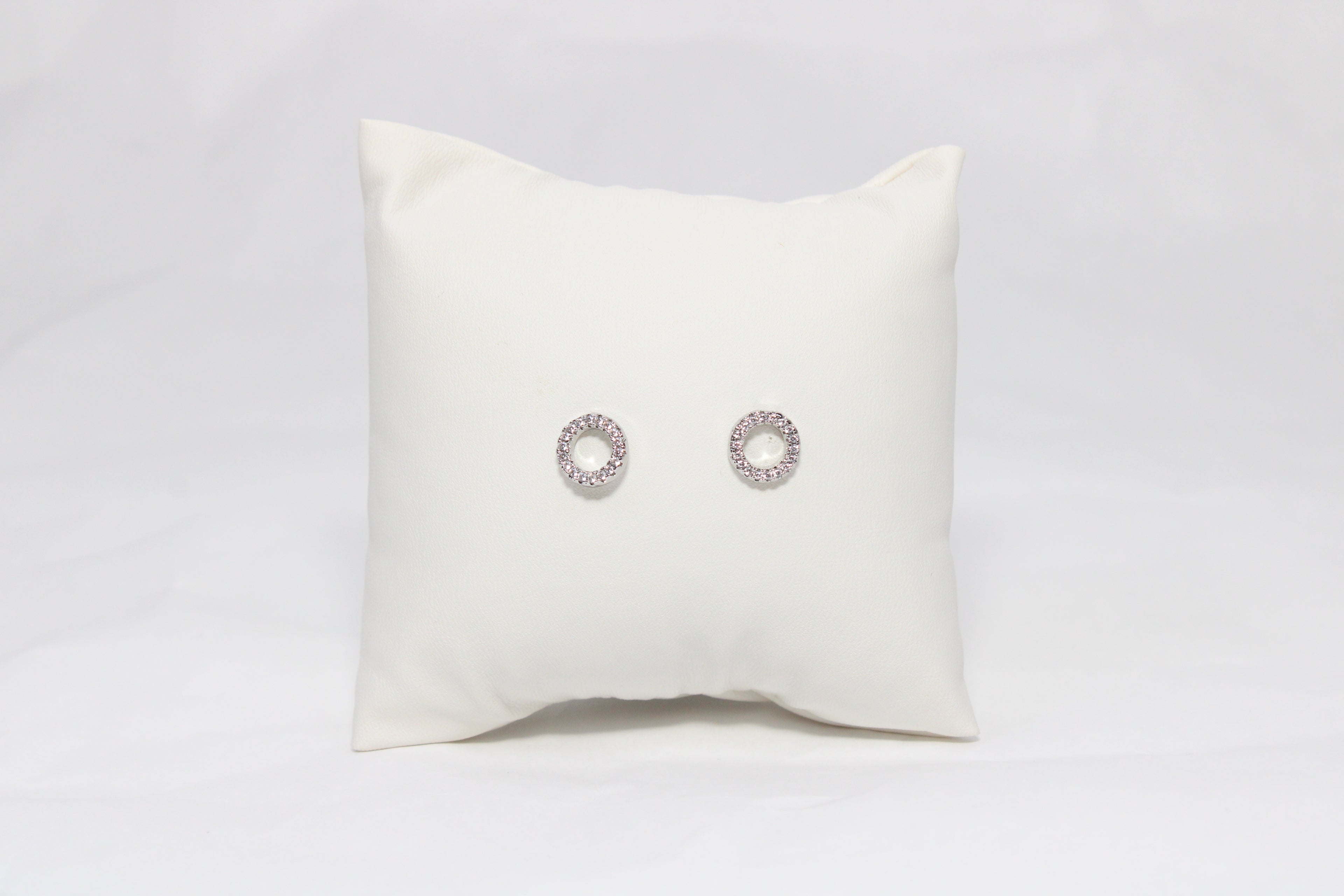 Eternal Glow Hoops | 18K Gold-Filled Crystal Circle Studs | Stainless Steel