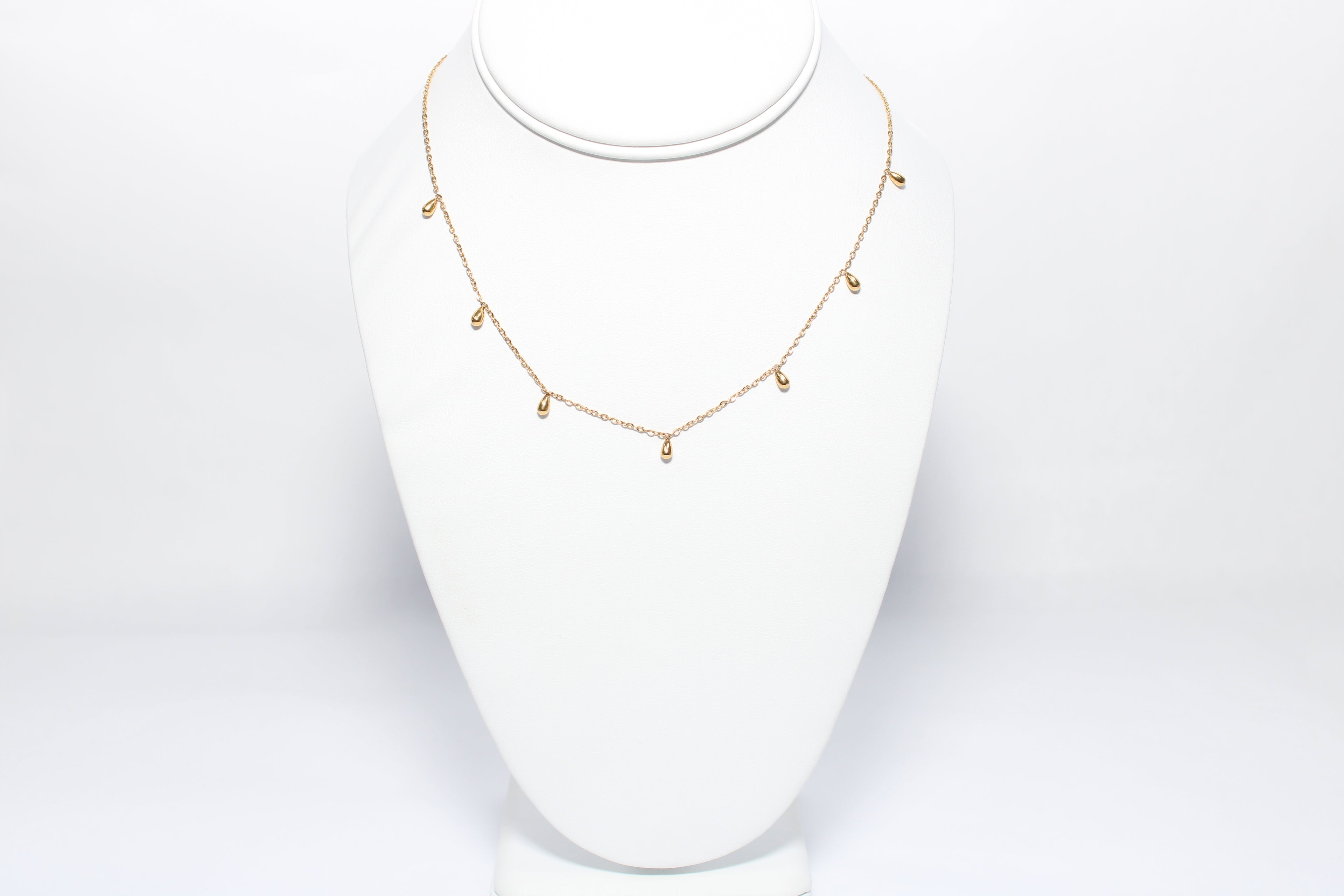 Golden Flame | 18K Gold-Filled Drop Charm Necklace | Stainless Steel