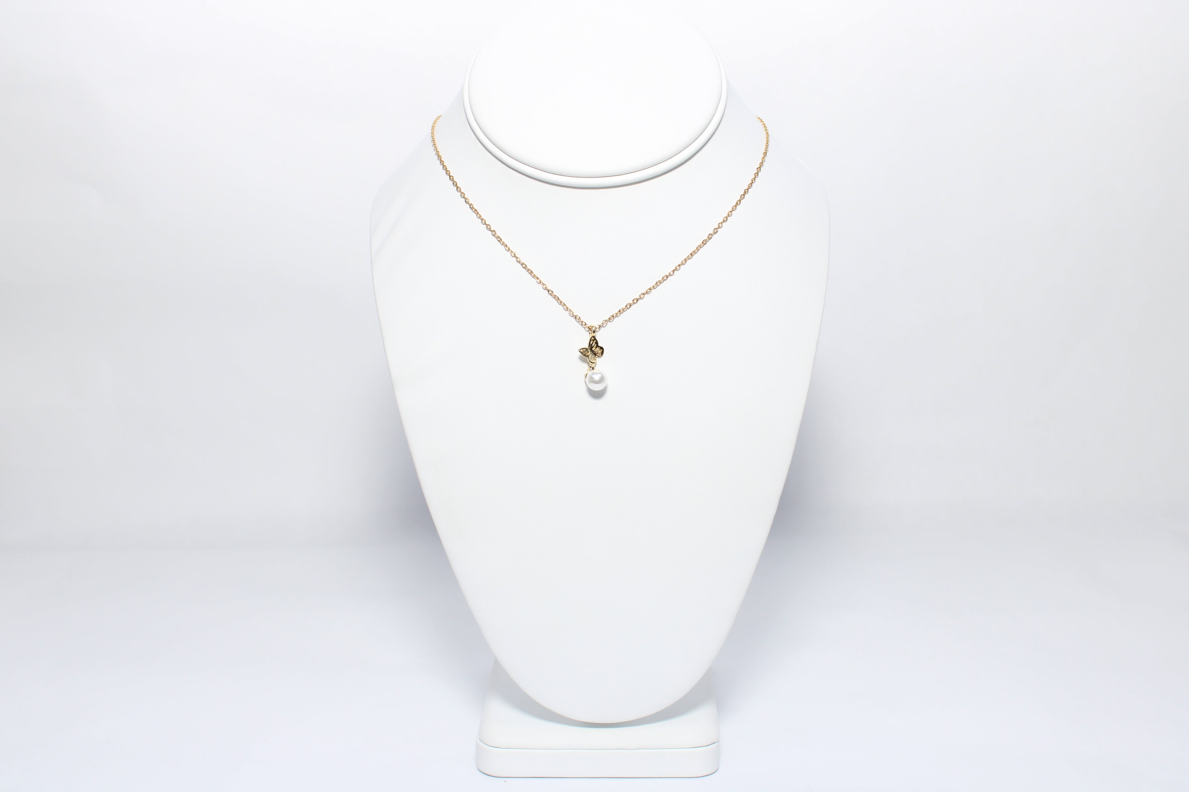 Twilight Flow | 18K Gold-Filled Pearl Drop Necklace | Stainless Steel