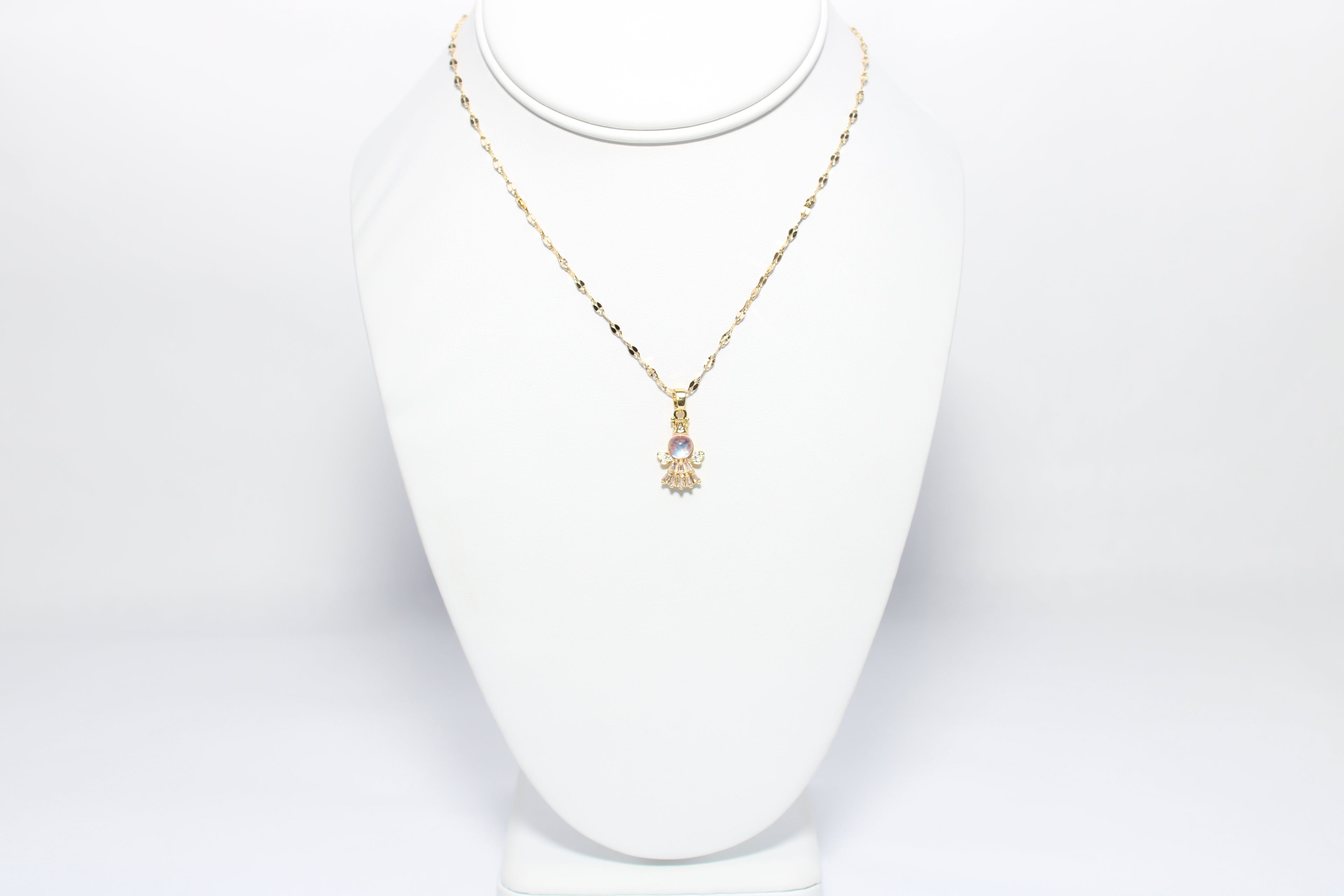 Shining Faith | 18K Gold-Filled Hamsa CZ Necklace | Stainless Steel