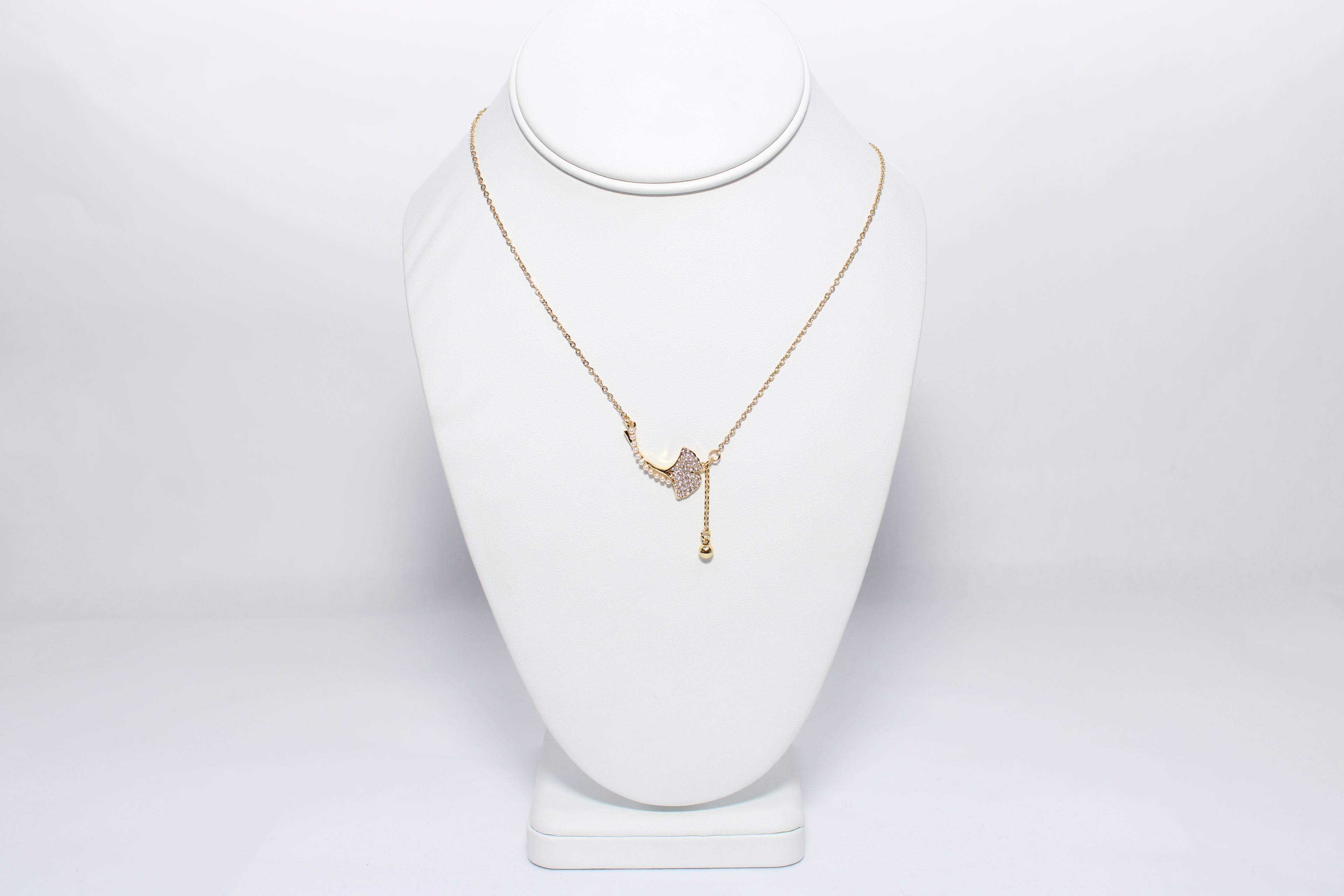 Luminous Flow | 18K Gold-Filled Heart Drop Necklace | Stainless Steel