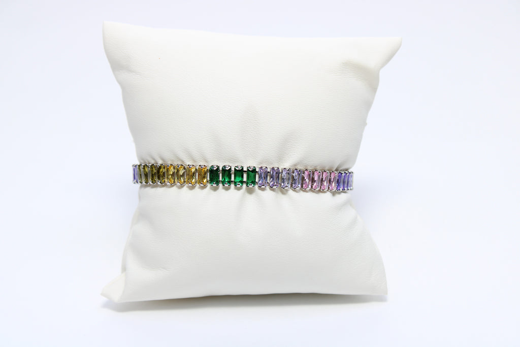 Ocean Wave | 18K Gold-Filled Iridescent CZ Bracelet | Stainless Steel