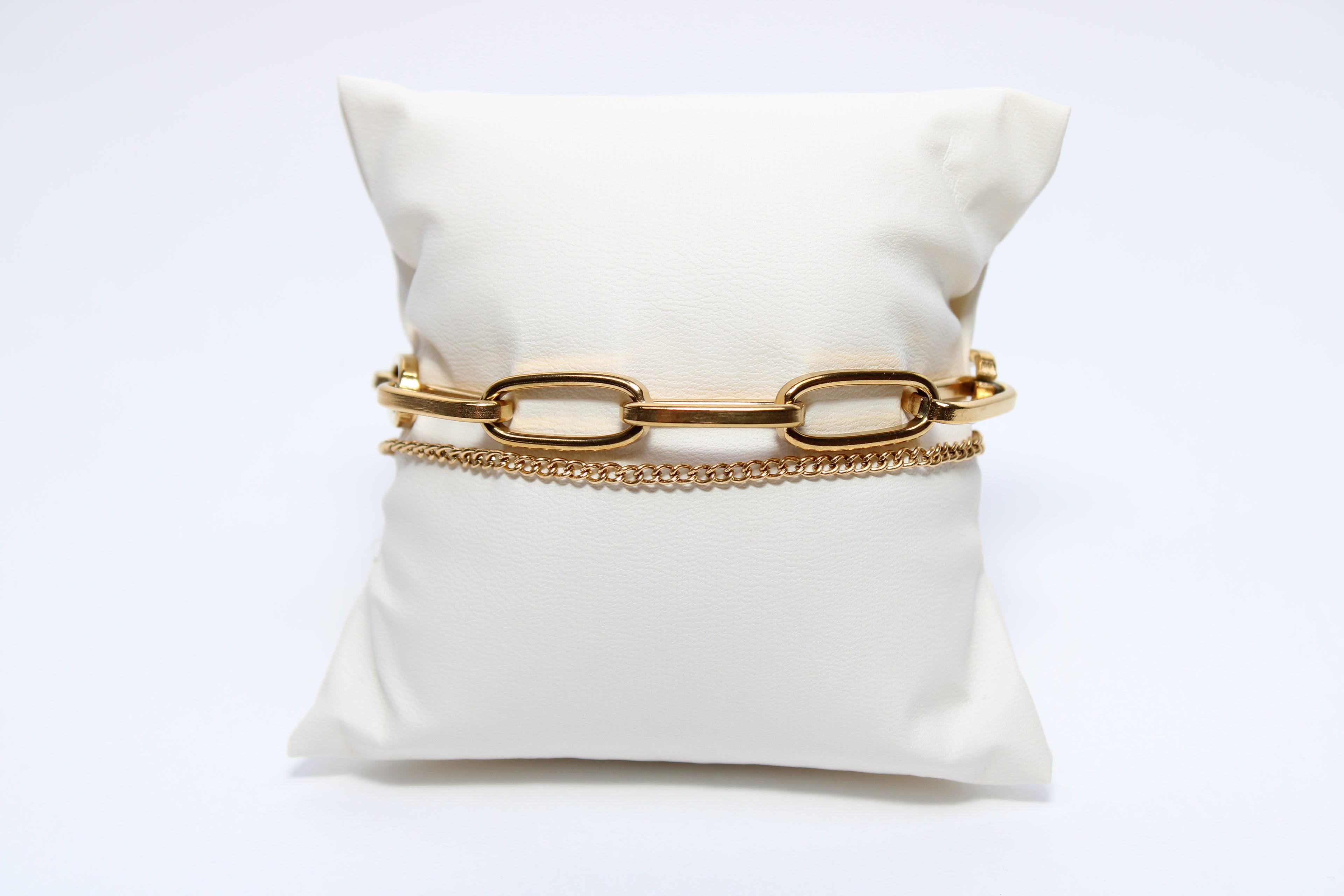 Majestic Bond | 18K Gold-Filled Double Chain Bracelet | Stainless Steel