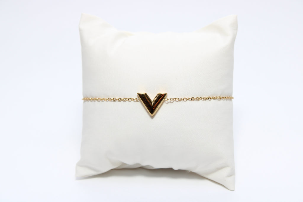 Royal Petal | 18K Gold-Filled V-Link Bracelet | Stainless Steel
