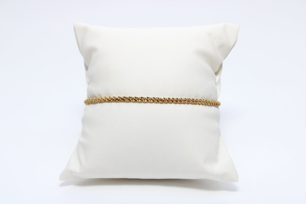 Solstice Spark | 18K Gold-Filled Braided Chain Bracelet | Stainless Steel