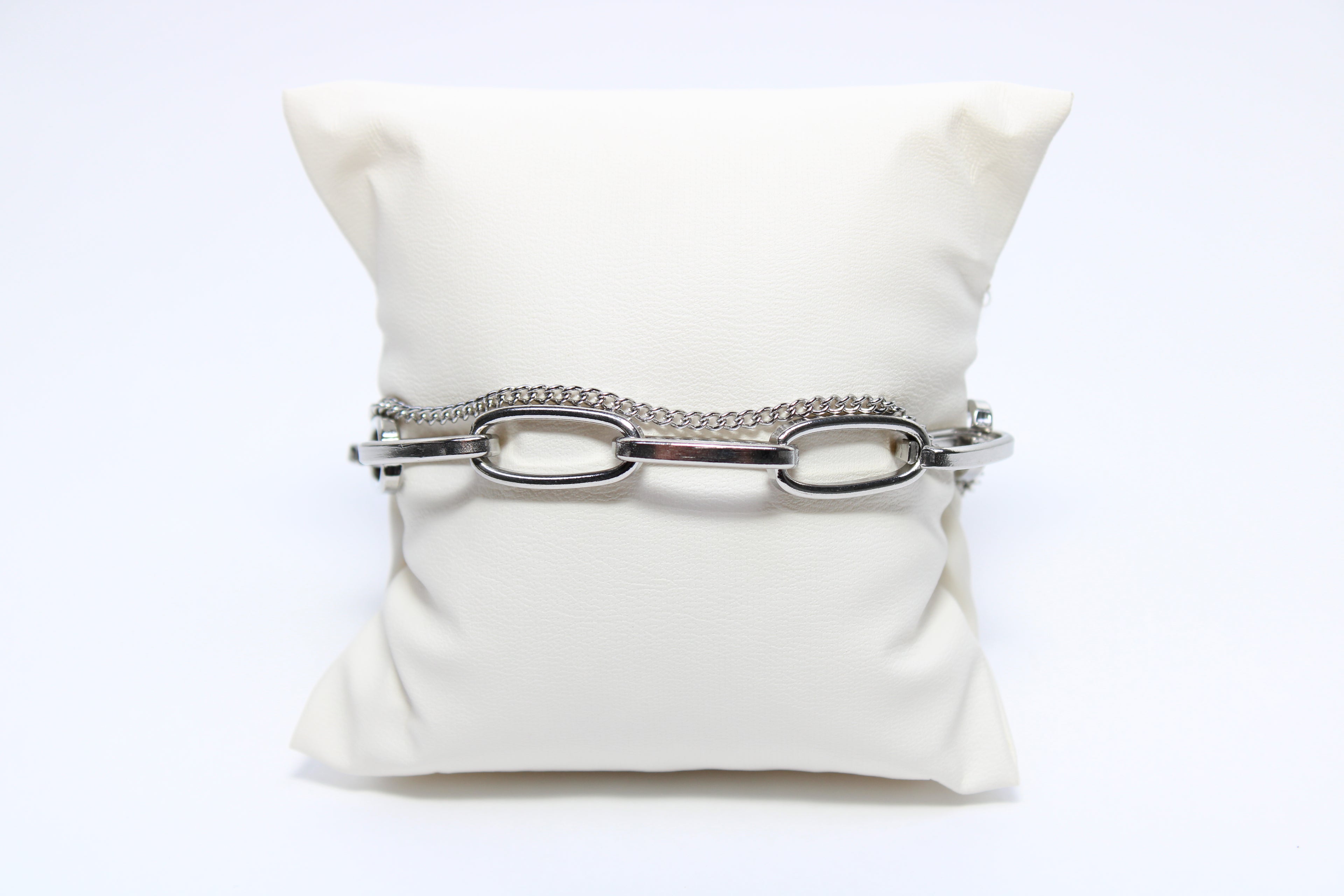 Twilight Crown | Stainless Steel Dual-Layer Bracelet | Silver-Tone Finish