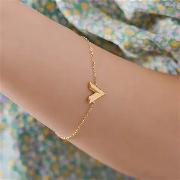 Royal Petal | 18K Gold-Filled V-Link Bracelet | Stainless Steel