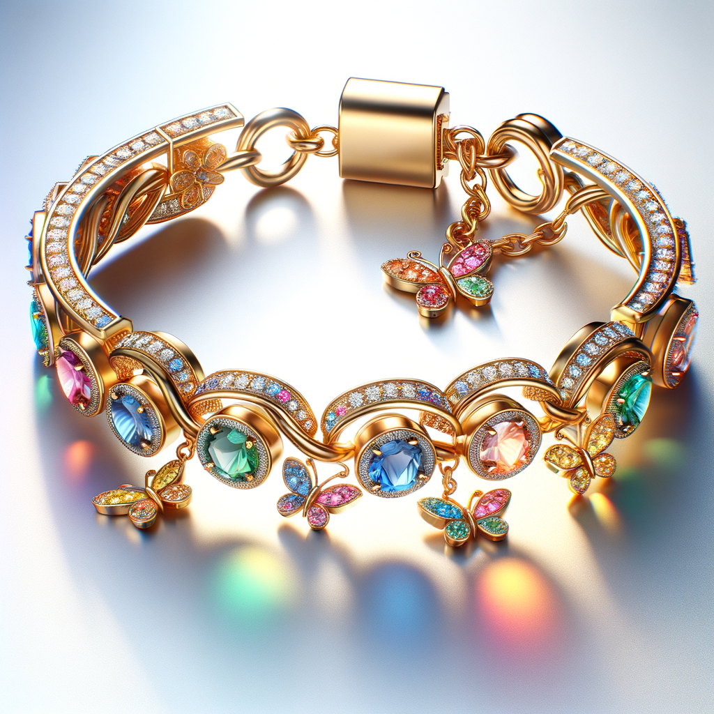 Colorful Butterfly Chain Bracelet